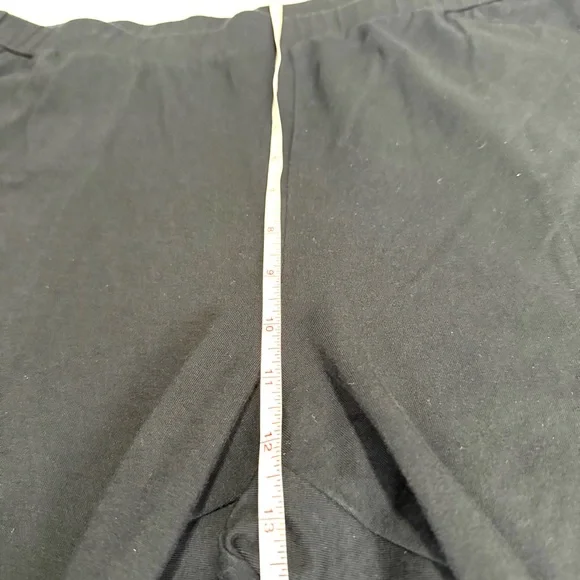 Eileen Fisher Pants Womens 1X Black Cotton Spandex Pull On Crop Stretchy - Picture 7 of 8